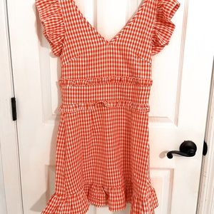 Cupshe Red Gigham Mini Dress